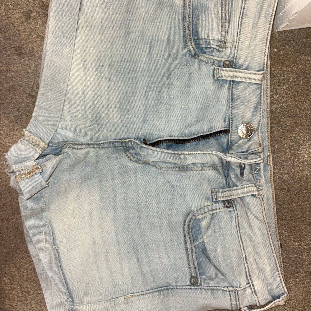 American Eagle Light Blue Denim Shorts